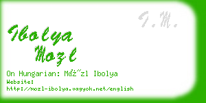 ibolya mozl business card